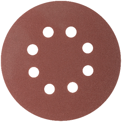 Круги абразивные шлифовальные перфорированные на ворсовой основе под ''липучку'' (Р220, 125 мм, 5шт), Profi