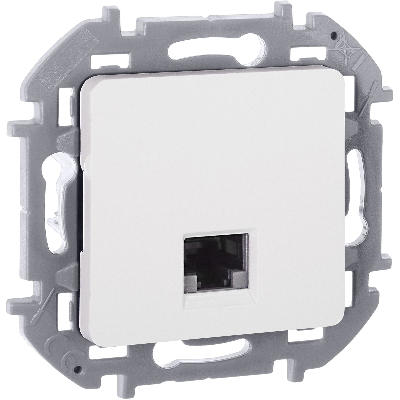 Розетка компьютерная RJ45 категория 6 UTP белый INSPIRIA