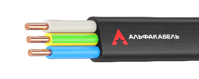 Кабель силовой ВВГнг(А)-LS 3х2.5-0.660 плоский однопроволочный    ТРТС