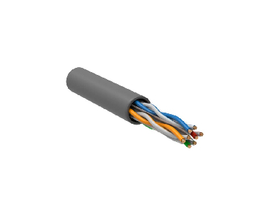 Витая пара U/UTP кат.6 4 пары 23 AWG solid 305м LSZH серый