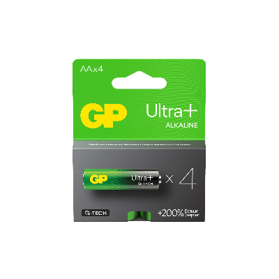 Батарейка алкалиновая c технологией G-tech GP Ultra Plus Alkaline 15А AА - 4 шт. на блистере