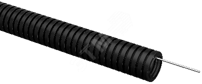 ELASTA Труба гофрированная ПВХ d=25мм с зондом черная (50м) IEK