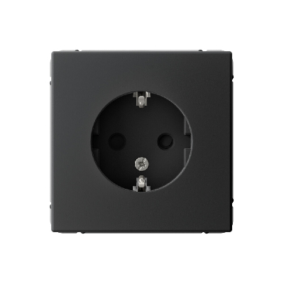 ARTGALLERY розетка с заземлением со шторками, 16А, механизм, карбон