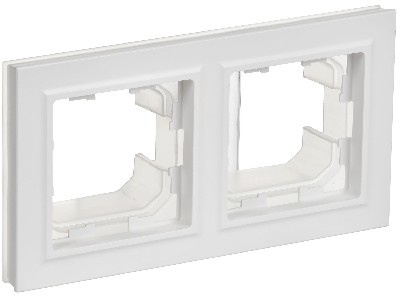 BRITE Рамка 2-местная IP44 РУ-2-БрАБ-44 арктический белый IEK