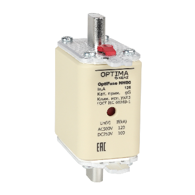 Вставка плавкая OptiFuse NH00-125-gG-УХЛ3