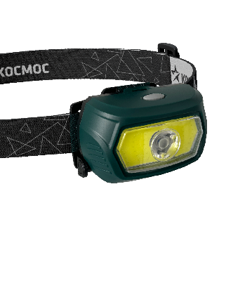 Фонарь налобный аккум/3Вт+5ВтCOB/кол. линза/съемн Li-ion18650 1200mAh/USBшн typeC