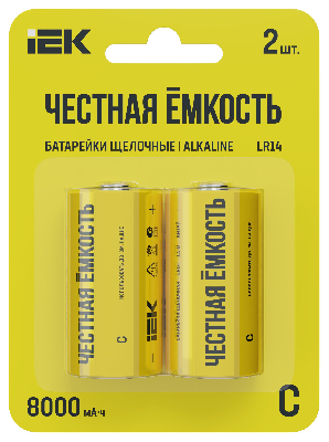 Батарейка щелочная Alkaline  LR14/C (2шт/блистер)