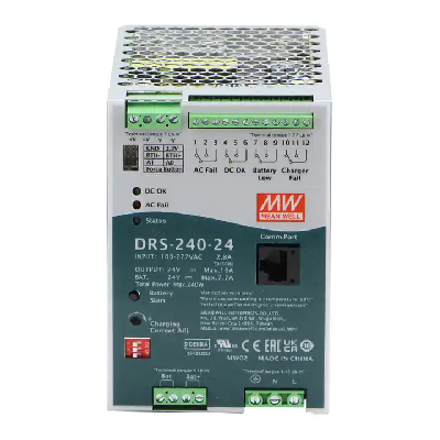 Блок питания AC-DC с функцией UPS c MODBus интерфейсом, 240Вт, вход 90-305В АС,127-431В DC, выход: 24В, выход зарядного устройства: 0-30В,0-10 А, в корпусе