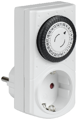 РТМ-1 Розетка-таймер механ. 30мин 24ч 48on/off 16А IP20 IEK