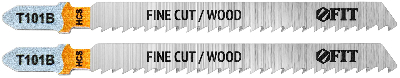 Полотна по дереву, HCS, шлифованные под свободным углом зубья, 100/74/2.5 мм (T101B), 2 шт