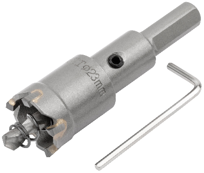 Коронка кольцевая с карбидными вставками Профи (для отверстий в нержавеющей стали) 23 мм