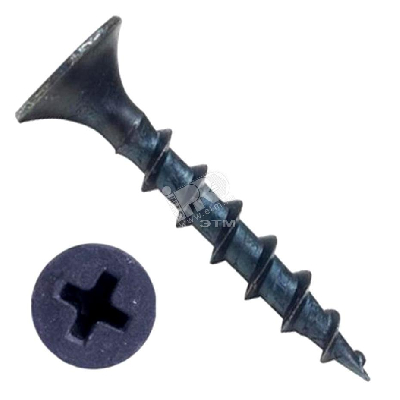 Саморез гипсокартон/дерево 3,5х32 черный (100шт)