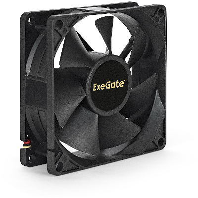 Вентилятор для корпуса 12В DC, 80x80x25 мм, 3pin, 2800RPM, 24dBA, гидродинамический подшипник