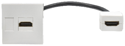 PRIMER РКМ-20-10-П Розетка мультимедийная HDMI M/M (2 модуля) белая IEK