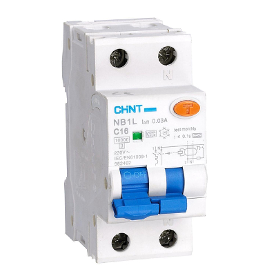 Автомат дифференциальный NB1L 1P+N C20 30мА тип AC 10кА (36mm) (R)