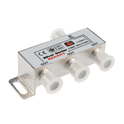 Делитель ТВ х 3 + 4шт. F BOX 5-1000 МГц Silver,