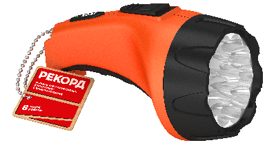 Фонарь аккумуляторный светодиодный РЕКОРД РМ-0115 Orange