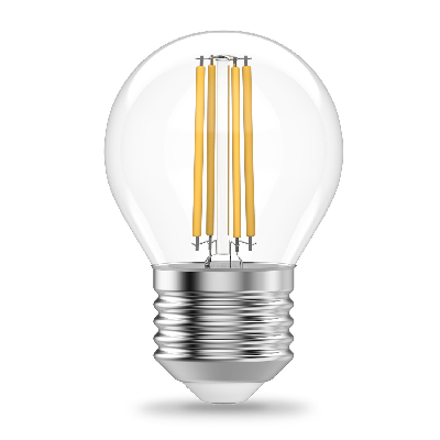 Лампа светодиодная филаментная LED 10 Вт 650 лм 2700К шар P45 теплый E27 AC 220В прозрачная колба Elementary Gauss