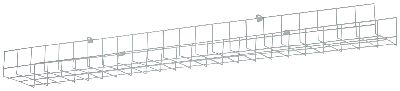 Решетка защитная для светильников ДПО, SPO SPO-BAR-1300-200