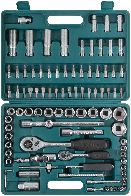 Набор инструмента автомобильный 94 шт CrV 1/2''+1/4''