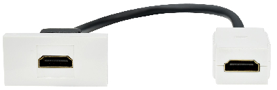 PRIMER РКМ-10-00-П Розетка HDMI M/M (1 модуль) белая IEK