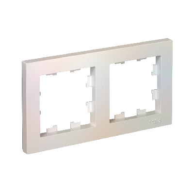 Рамка двухпостовая ATLASDESIGN универсальная жемчуг