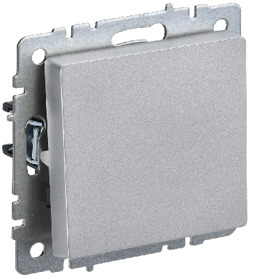 BRITE Выключатель одноклавишный 10А ВС10-1-0-БрА алюминий