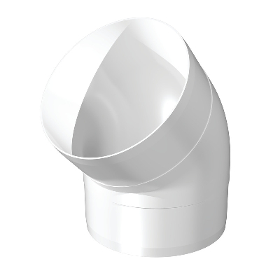 Колено круглое пластиковое 45° D125