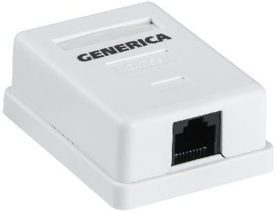 Розетка информационная настенная RJ45 категории 5Е UTP 1 порт GENERICA