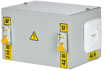 Ящик с понижающим трансформатором ЯТП-230/42/0.25 IP30 с автоматами УХЛ4