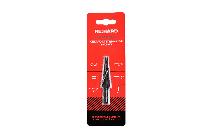 Сверло ступенчатое HSS-Co 4-12 шестигранный хвостовик, прямая канавка