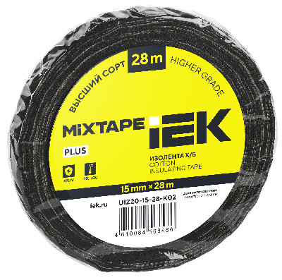 MIXTAPE 5 Изолента Х/Б 15мм 28м IEK