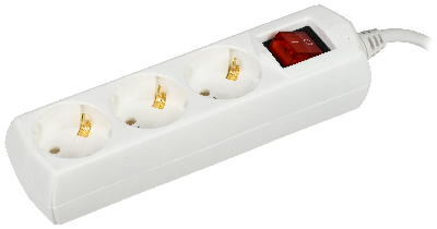 Удлинитель бытовой У03В 3 места 2P+PE/1.5м 3х1мм2 10А/250В GENERICA