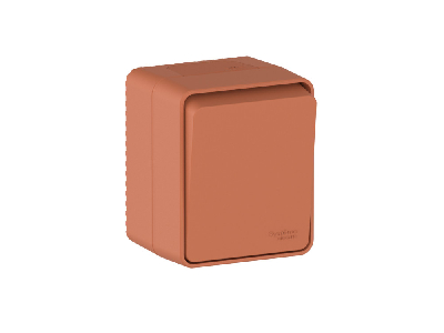 AtlasDesign PROFI IP54 О/У 1-клавишный ВЫКЛЮЧАТЕЛЬ 10 АХ, ТЕРРАКОТОВЫЙ