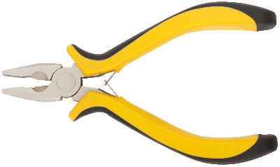 Плоскогубцы комбинированные ''мини'' Профи, никелированное покрытие, черн.-желт.мягк. ручки 125 мм