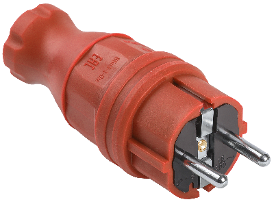 ВБп3-1-0м Вилка прямая ОМЕГА IP44 красная