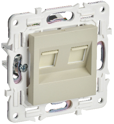 SKANDY Розетка компьютерная двойная RJ45 кат.5E SK-K03B бежевый IEK
