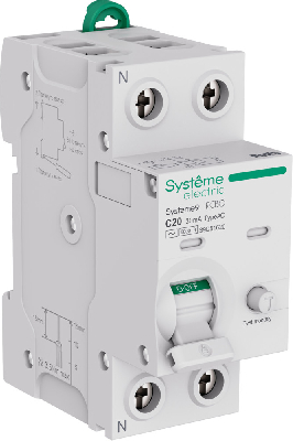 Автоматический выключатель дифференциального тока (АВДТ) 1P+N C 20A 6kA 30мА Тип-AC 230В Systeme9
