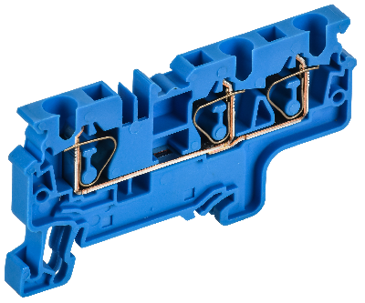 ARMAFIX Клемма пружинная CX4-3 BU 4мм2 трехконтактная синяя IEK
