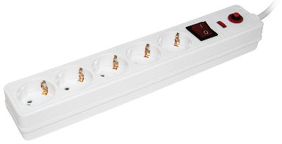 Фильтр сетевой с выключателем СФ-05 5 розеток с заземлением шнур 3м
