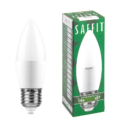 Лампа светодиодная LED 15вт Е27 белый матовая свеча