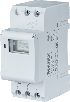 Таймер Navigator 61 559 NTR-E-D01-GR на DIN-рейку электрон.