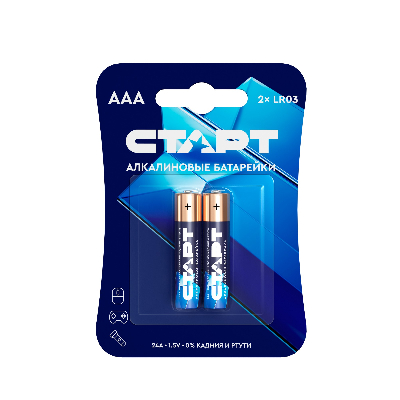 Батарейка алкалиновая СТАРТ ААА 2 штуки на блистере