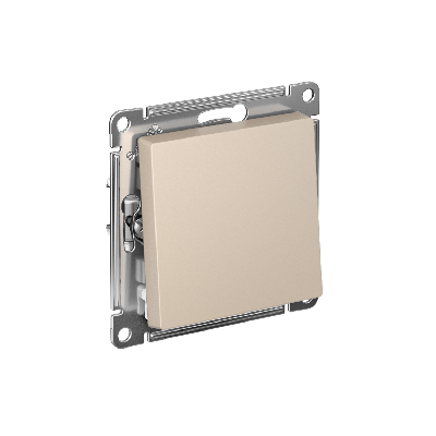 ATLASDESIGN выключатель одноклавишный, сх.1, 10АХ, механизм, ПЕСОЧНЫЙ