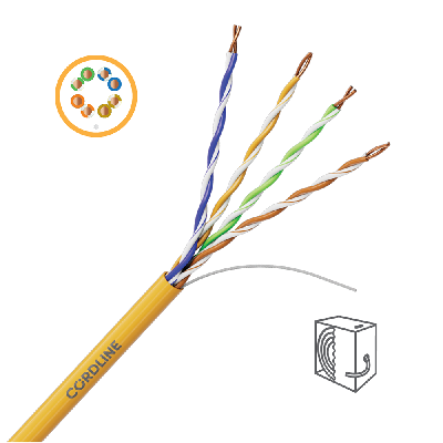 Витая пара СORDLINE U/UTP 4 пары 5e Сu 24A        G(0,51мм) вн.LSZH орн.305м