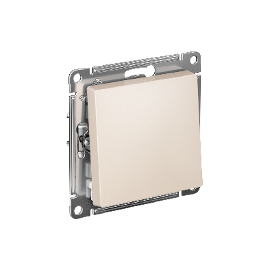 Выключатель одноклавишный ATLASDESIGN схема 1 10АХ механизм бежевый