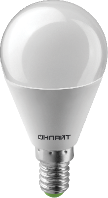 Лампа светодиодная LED 6вт E14 белый матовый шар ОНЛАЙТ