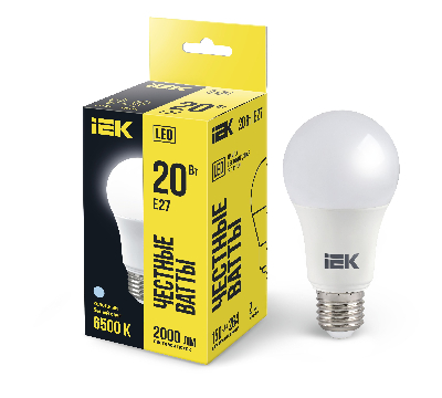 Лампа светодиодная LED 20вт Е27 дневной ECO