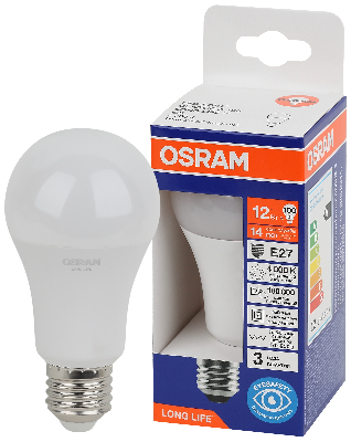 Лампа светодиодная LED 12Вт Е27 4000К 1055Лм груша 220В (замена 100Вт) OSRAM