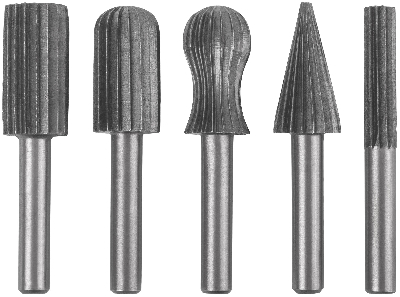 Шарошки по металлу, HSS сталь, Профи, 5 шт